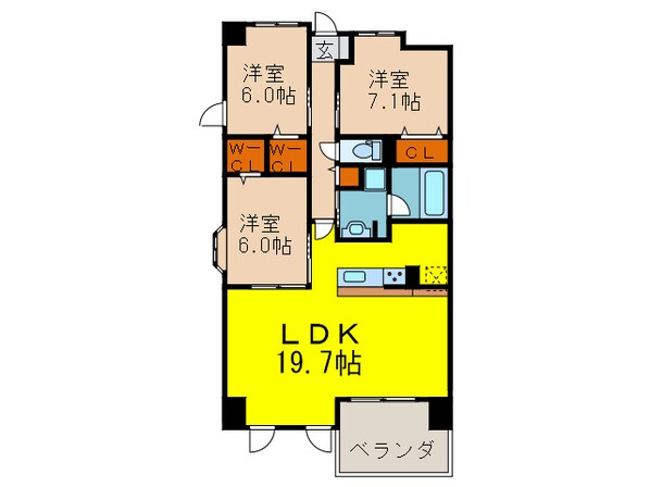 コンフォート優の物件間取画像